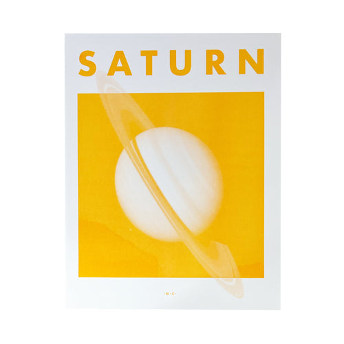 Saturn - Planet Risograph Print