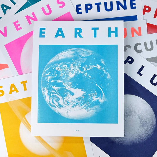 ALL the Planets! - Planet Risograph Print - Next Chapter Studio