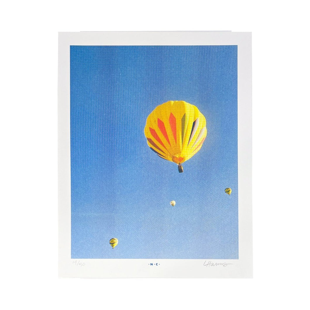 Blue Sky Balloons - Limited Edition Risograph Art Print - Next Chapter Studio
