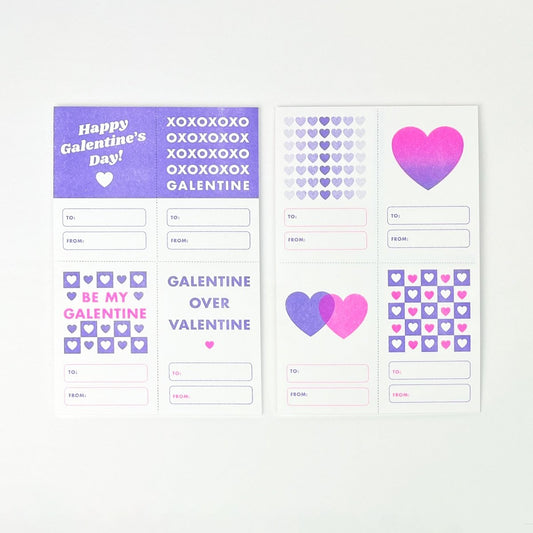 Galentine Tear Away Mini Cards - set of 16 - Next Chapter Studio