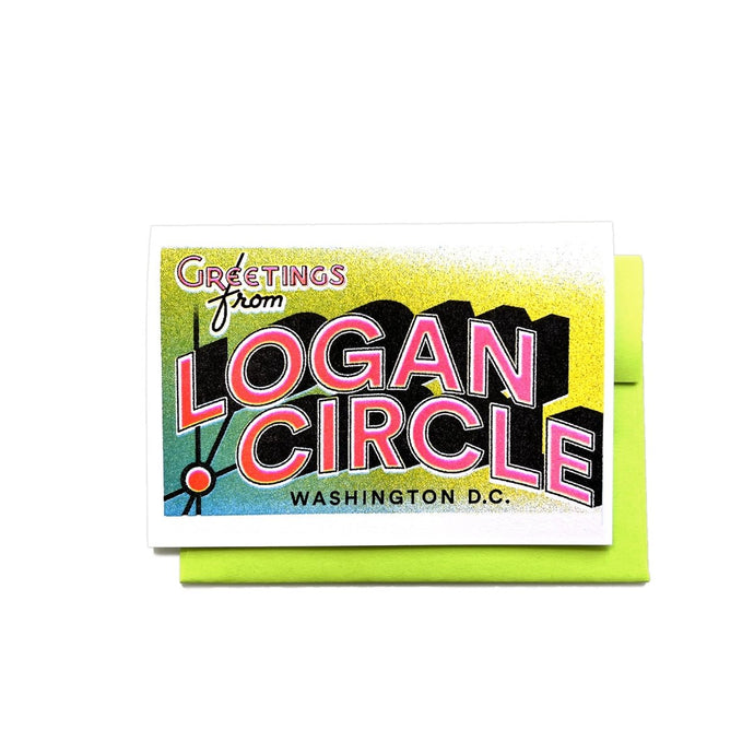 Greetings from: Logan Circle Risograph Card - Next Chapter Studio