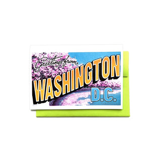 Greetings from: Washington DC Risograph Card - Next Chapter Studio
