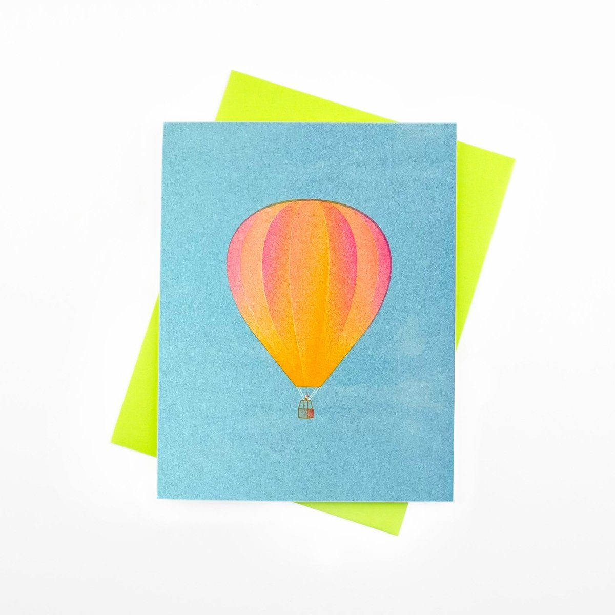 Hot Air Balloon - Risograph Greeting Card - Next Chapter Studio