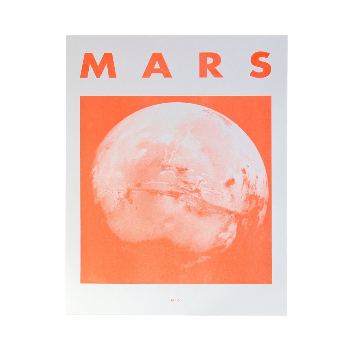 Mars - Planet Risograph Print - Next Chapter Studio