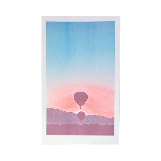 Sandia Sunrise Balloons - Risograph Art Print - Next Chapter Studio