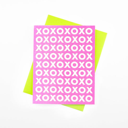 XOXO - Risograph Valentine's Day Card - Next Chapter Studio