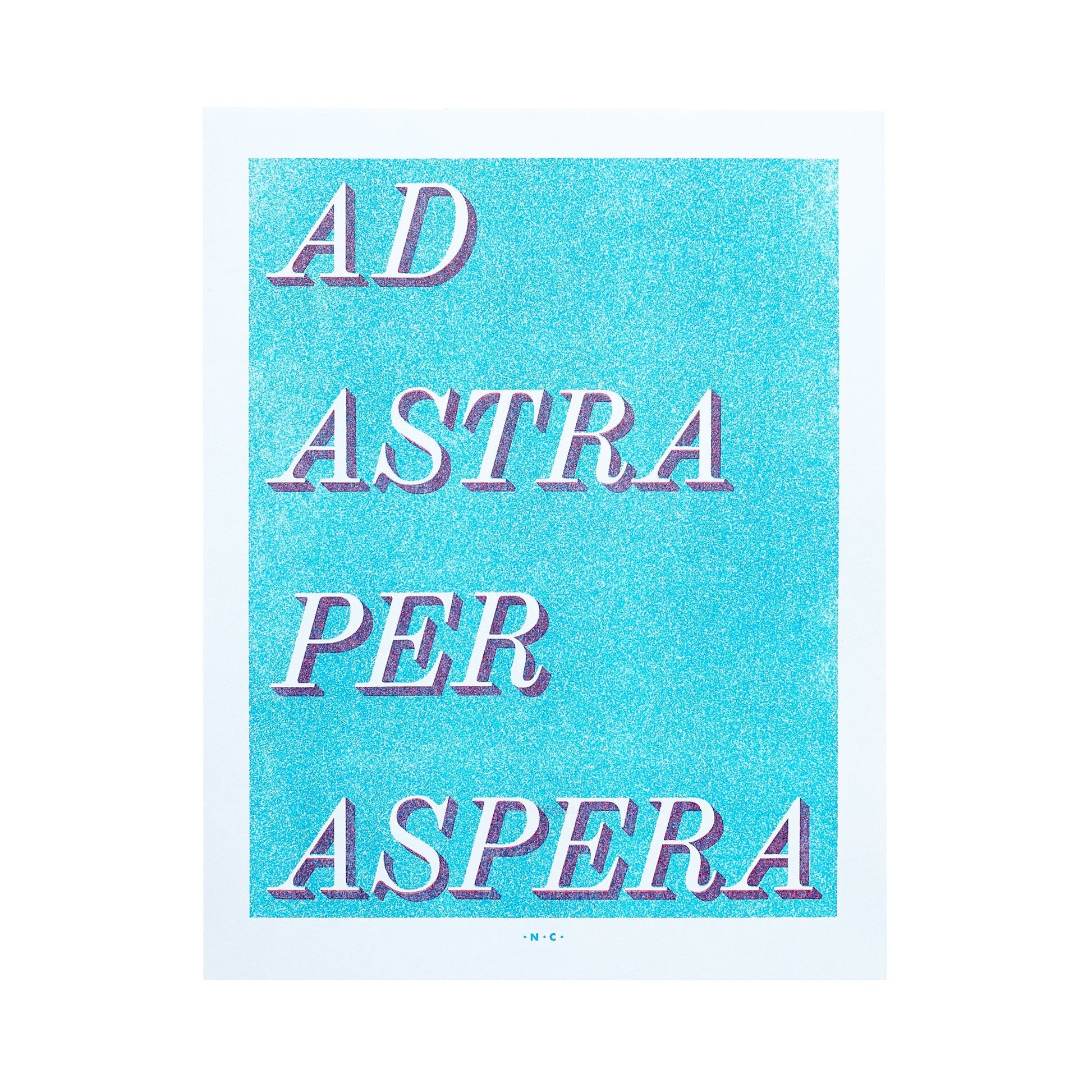 Ad Astra Per Aspera - Risograph Art Print - Next Chapter Studio