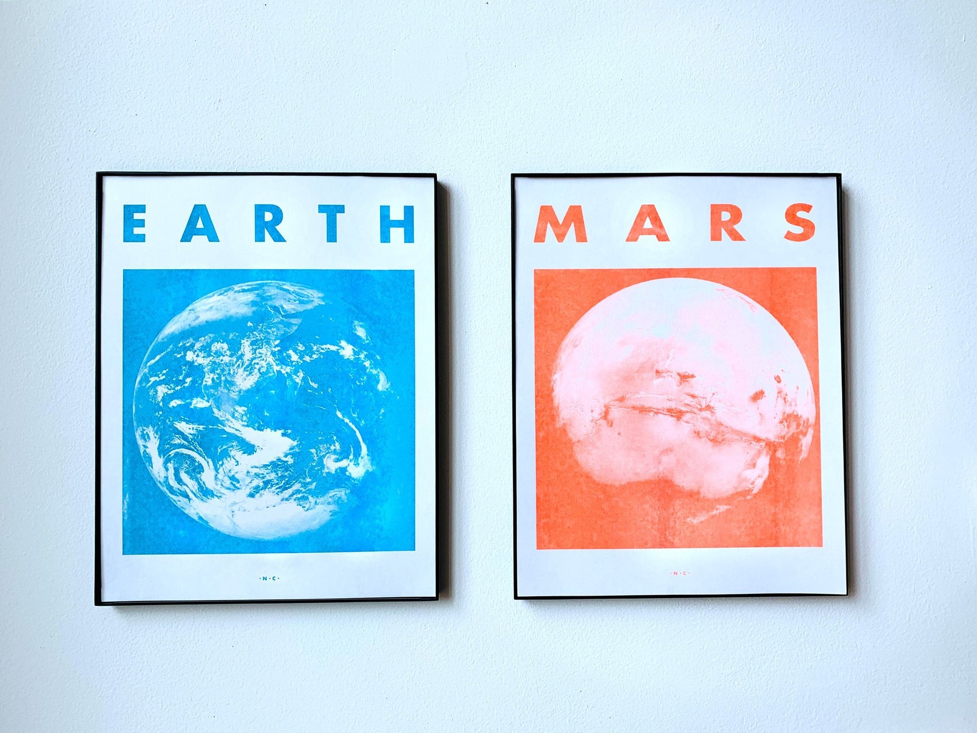 Earth - Planet Risograph Print - Next Chapter Studio