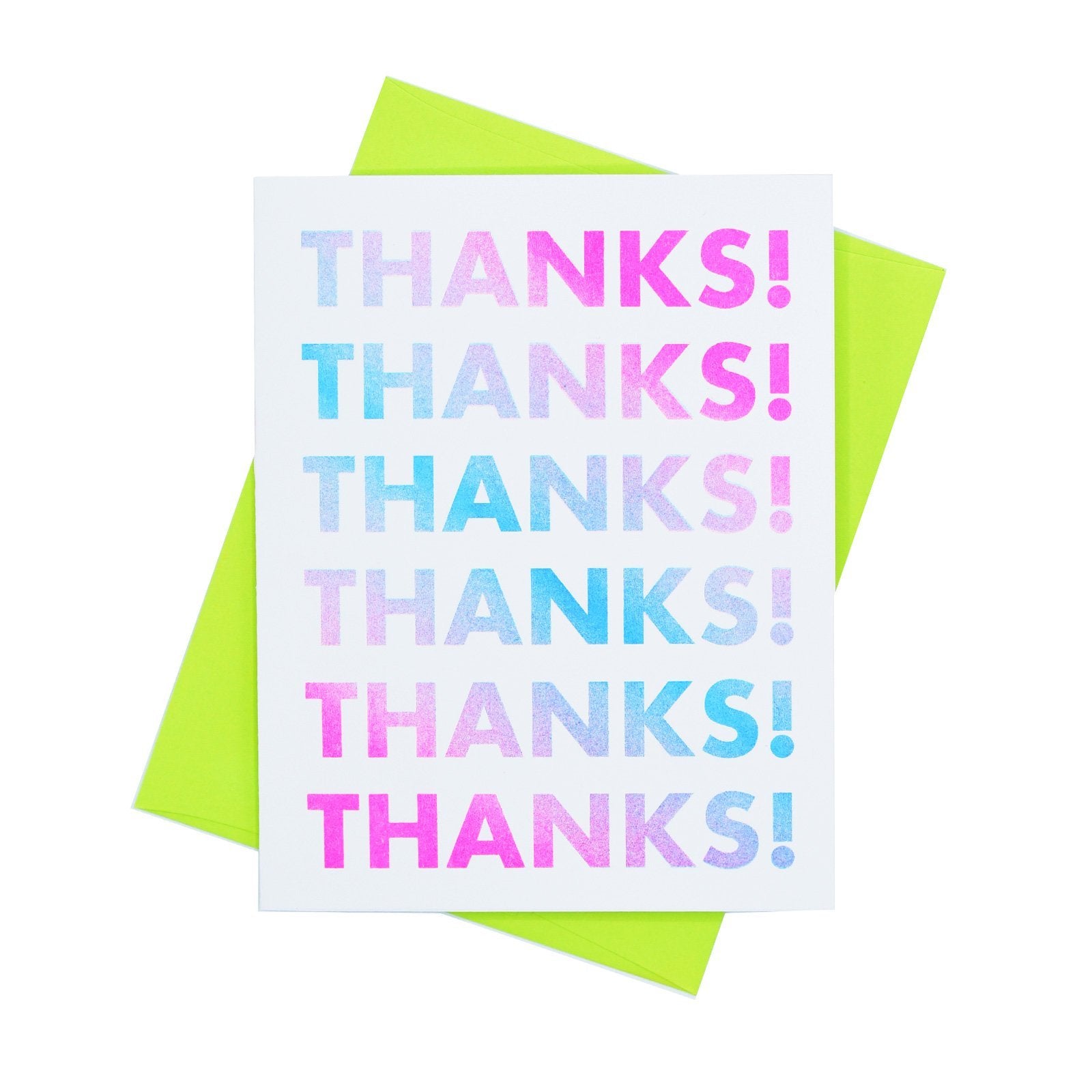 Gradient Thank You - Risograph Greeting Card - Next Chapter Studio