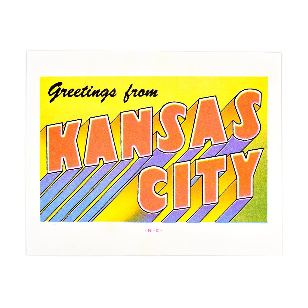 Greetings from: Kansas City, Missouri Risograph Print - Next Chapter Studio