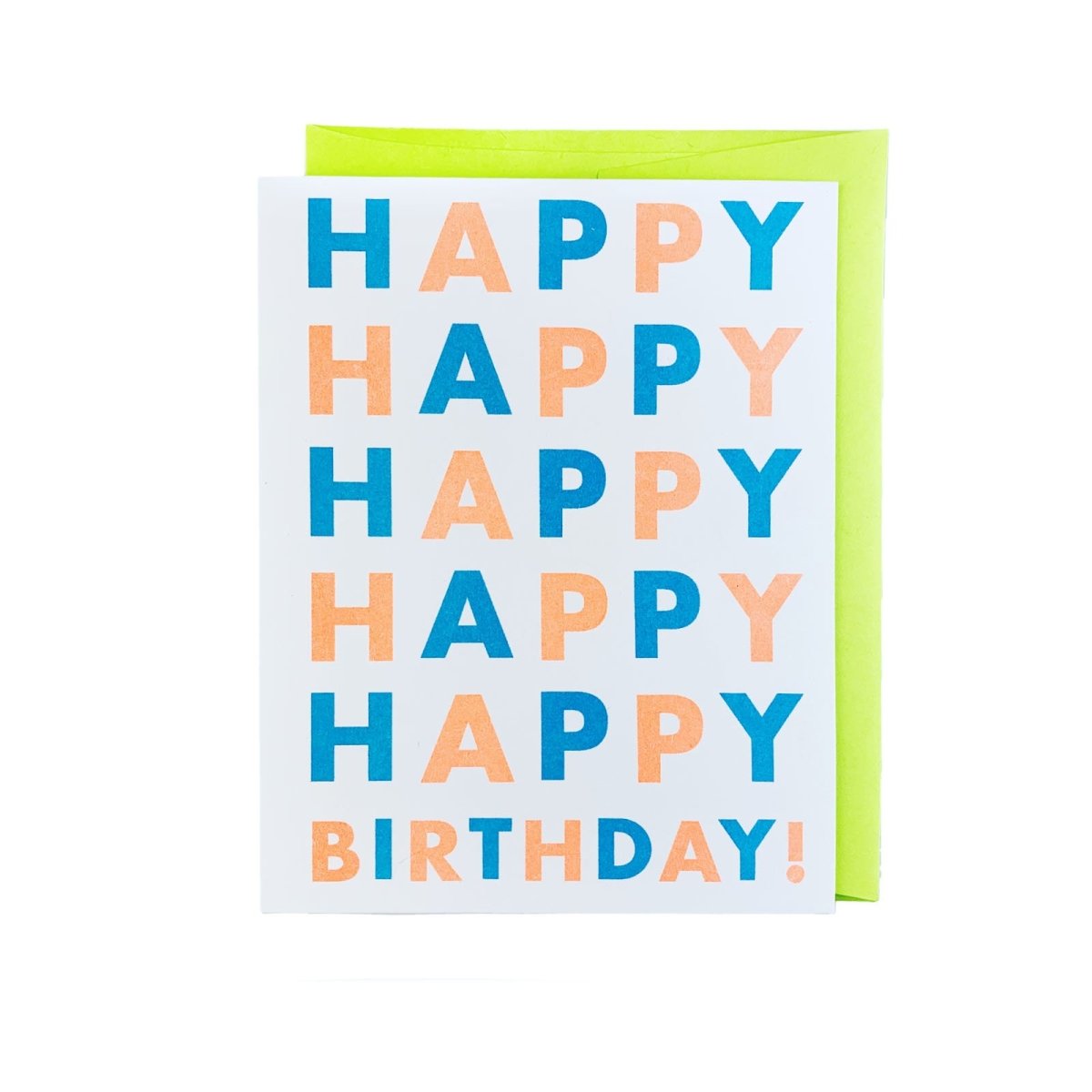 Happy Birthday Check Repeat - Risograph Greeting Card - Next Chapter Studio