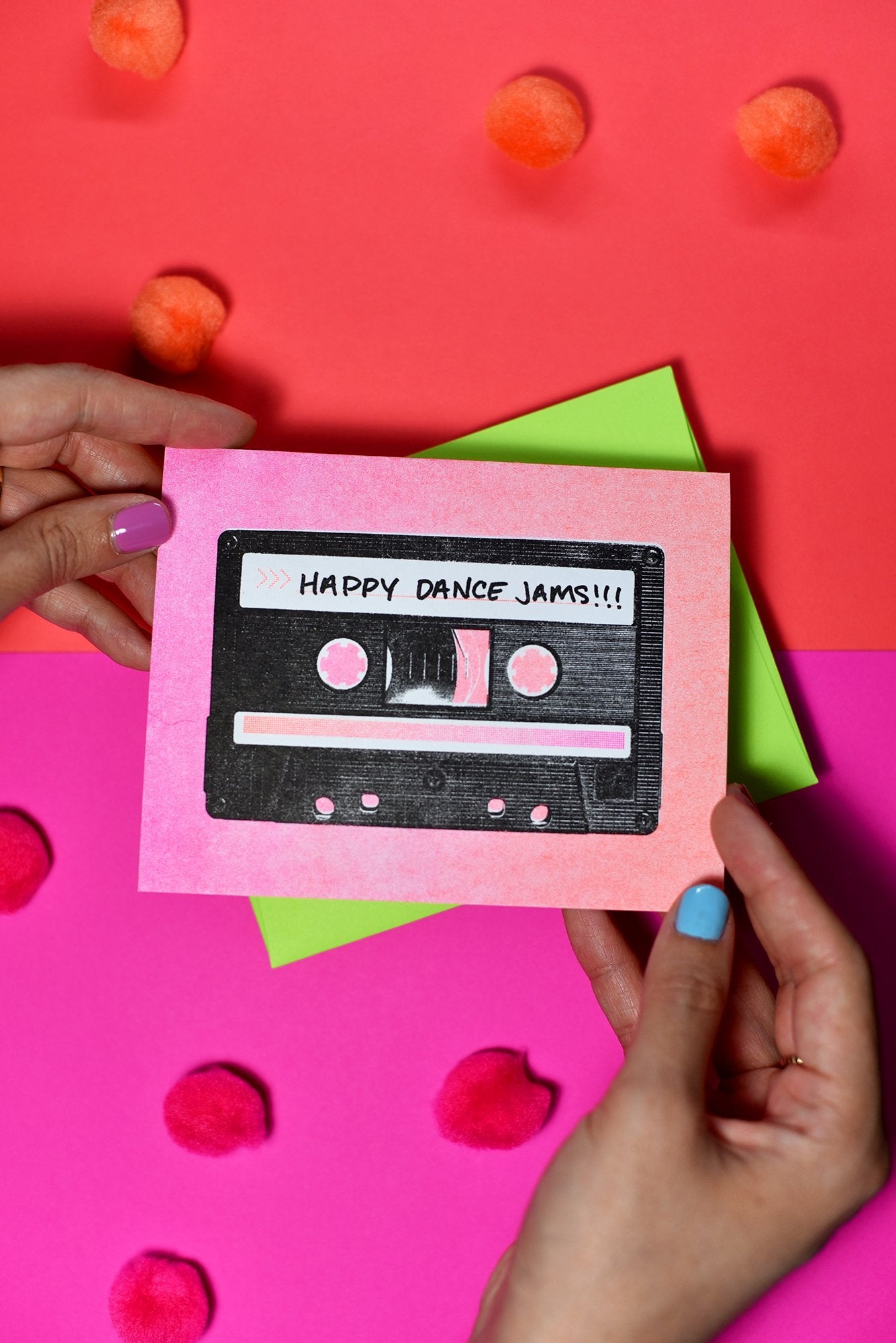 "Happy Dance Jams" Cassette - Risograph Greeting Card - Next Chapter Studio