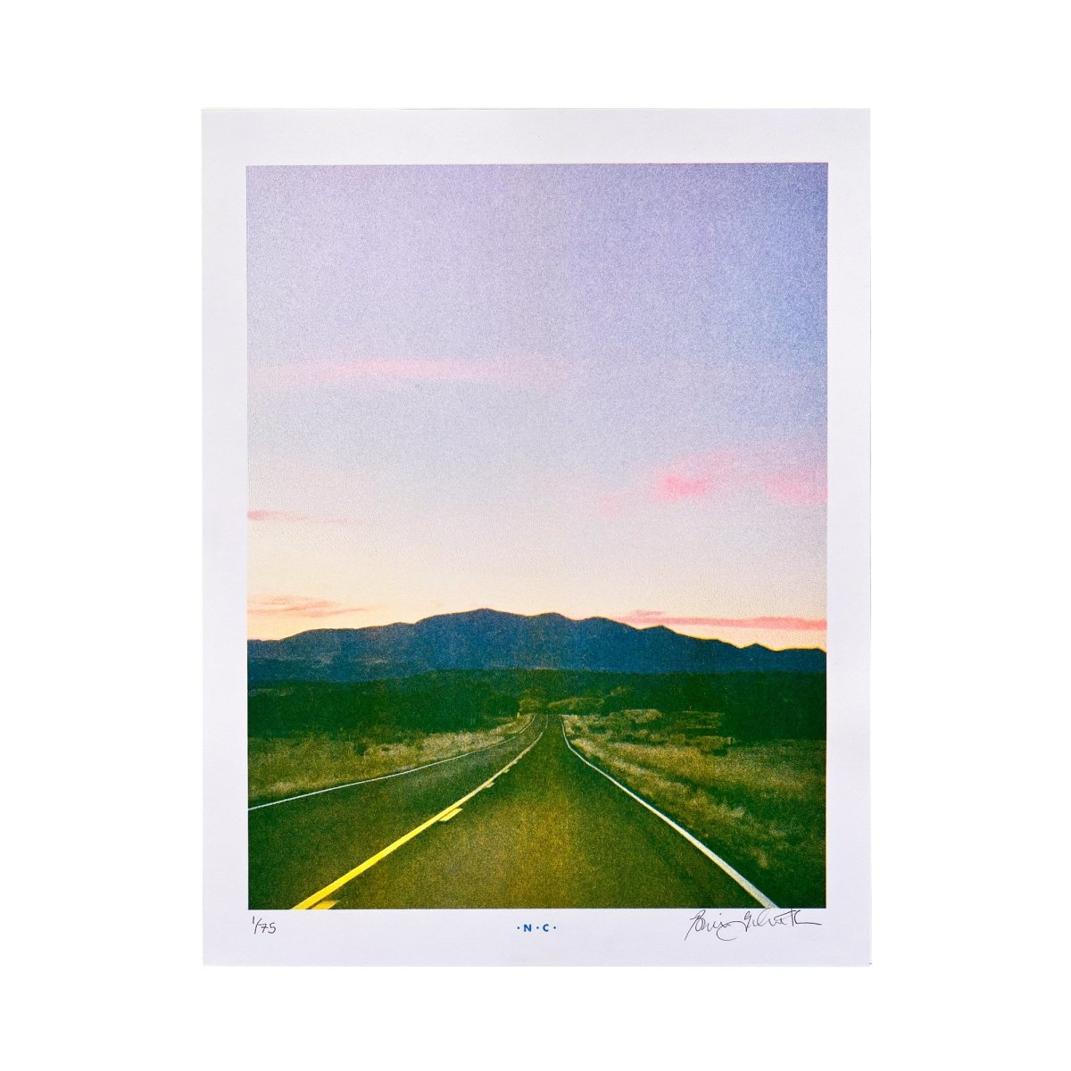 Highway Sunset - Limited Edition Risograph Art Print