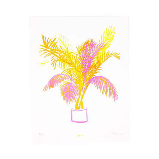 Miami Palm - Risograph Print - Next Chapter Studio