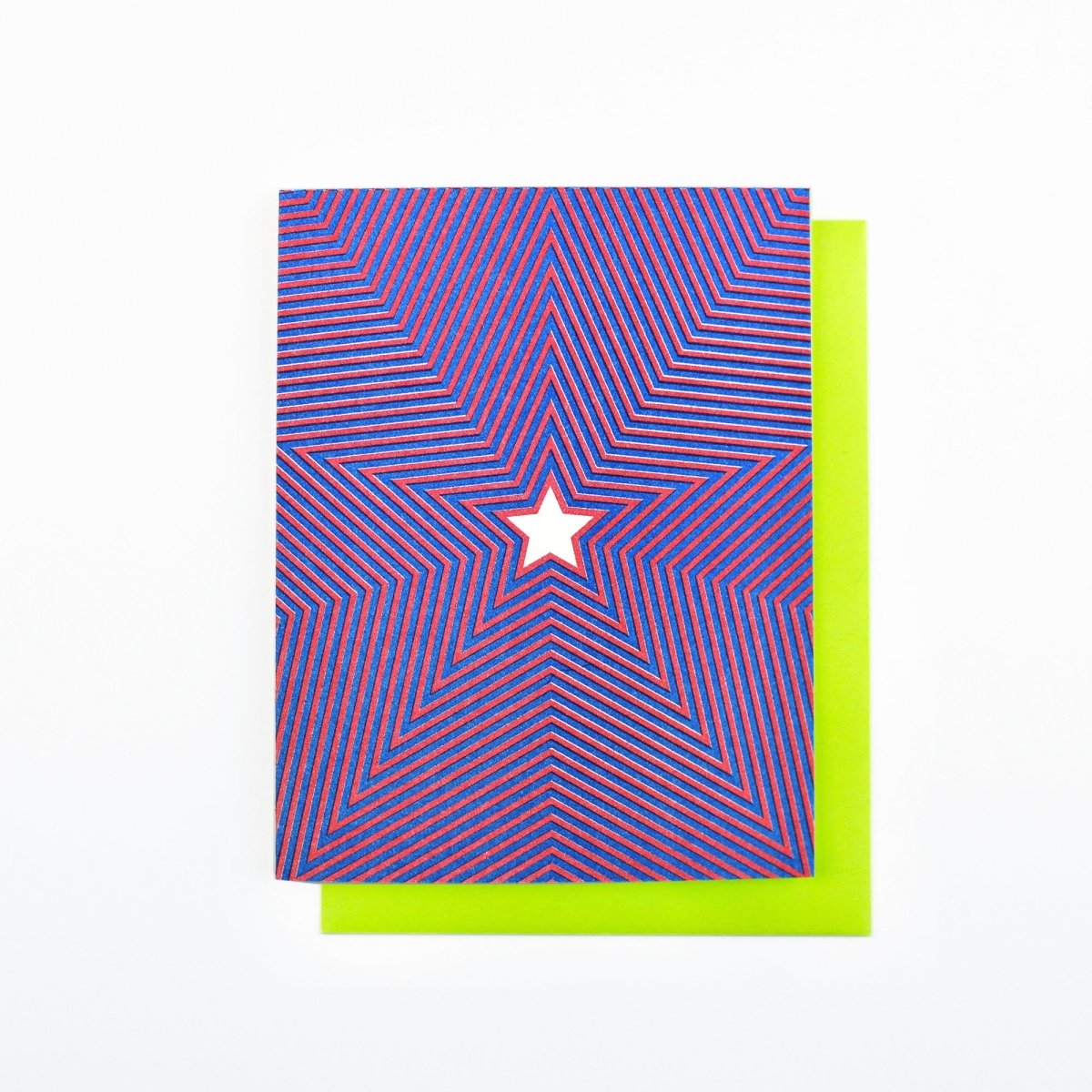 Radiating Star - Risograph Greeting Card - Next Chapter Studio