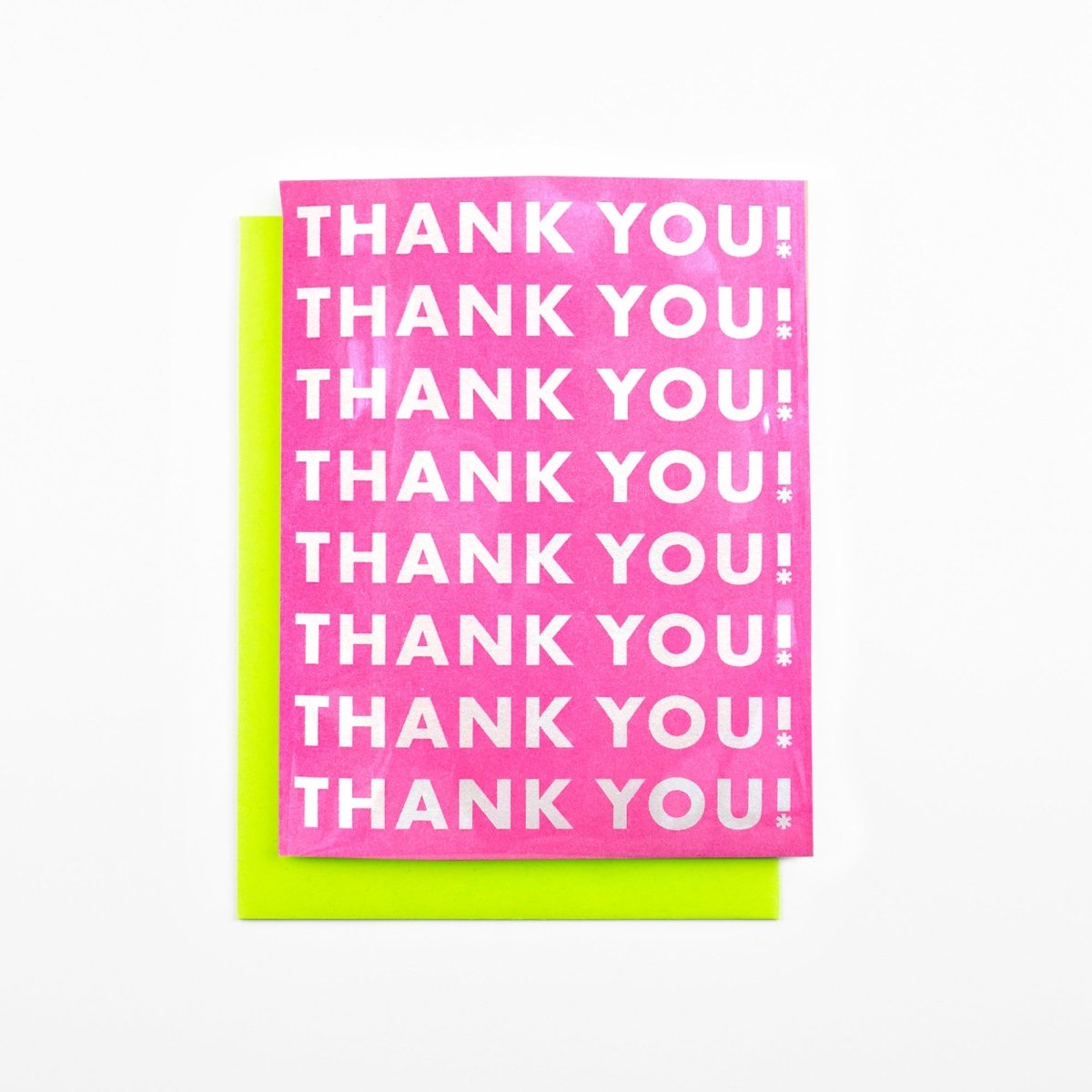 "Repeats" Risograph Pink Thank You Card - Next Chapter Studio