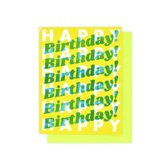 "Retro Repeats" Risograph Birthday Card - Next Chapter Studio