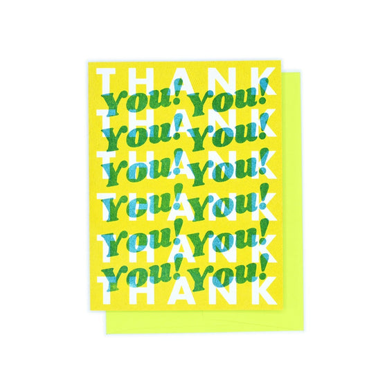 "Retro Repeats" Risograph Thank You Card - Next Chapter Studio