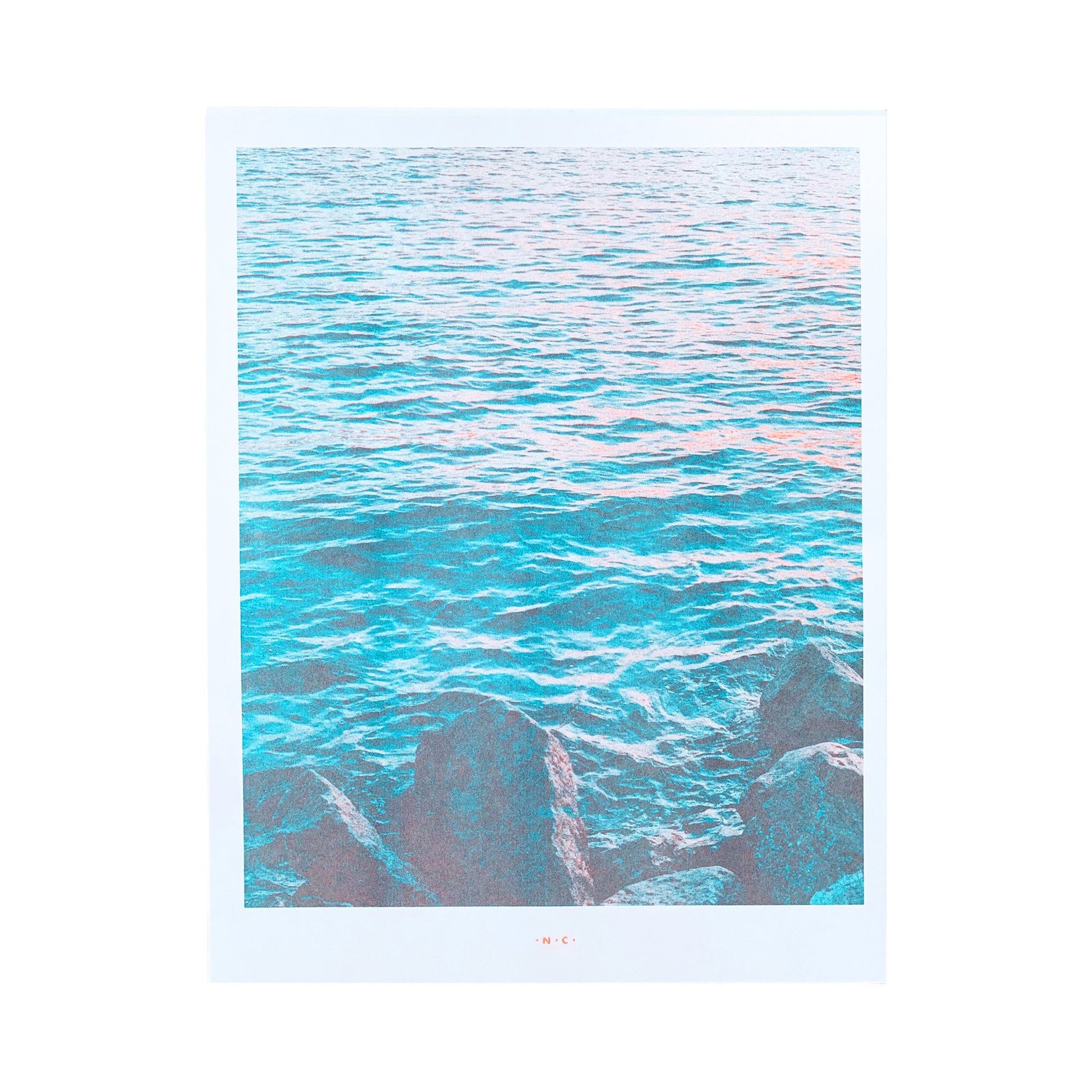 River Sunset - Risograph Art Print - Next Chapter Studio