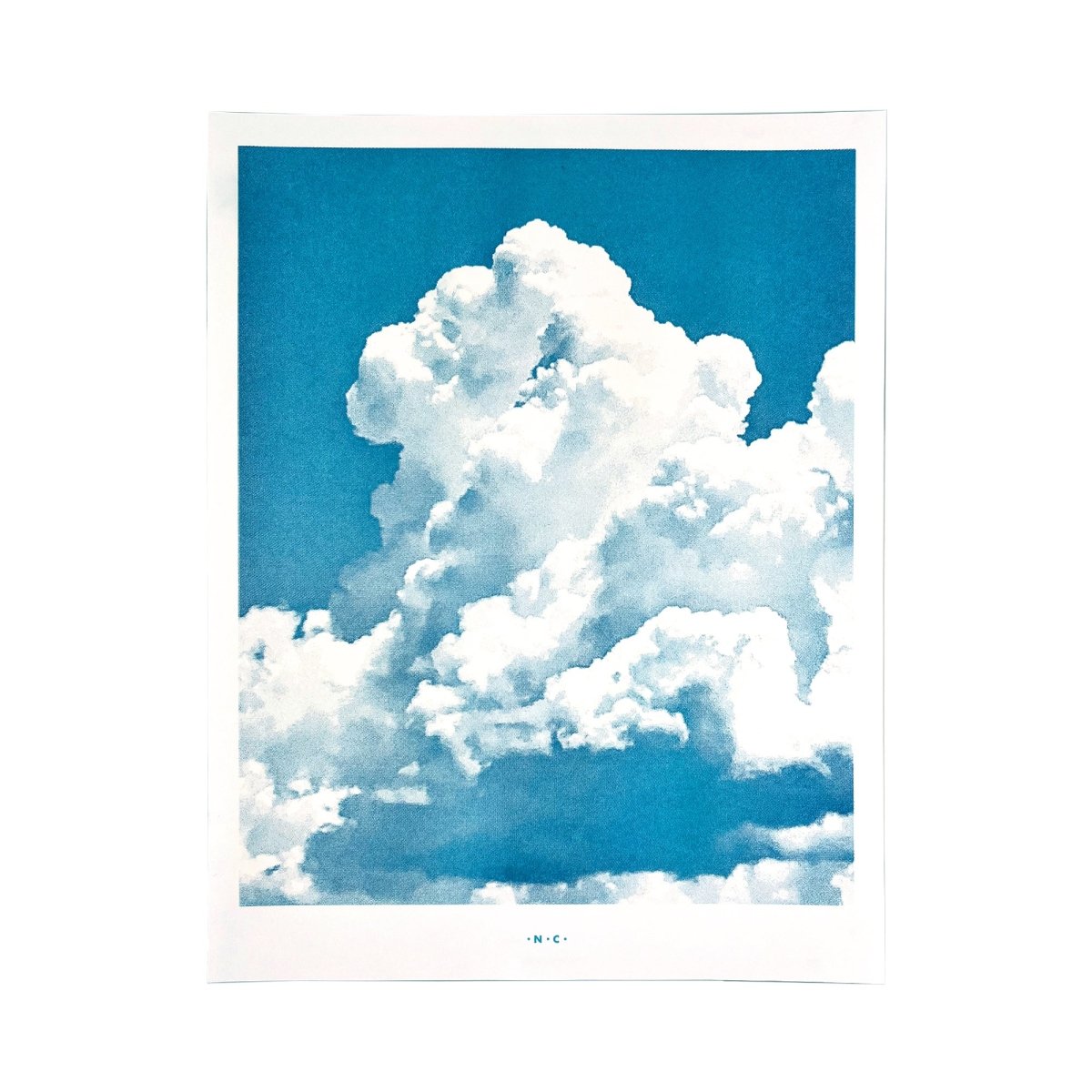 Southwest Clouds - Cumulus Congestus - Risograph Art Print - Next Chapter Studio