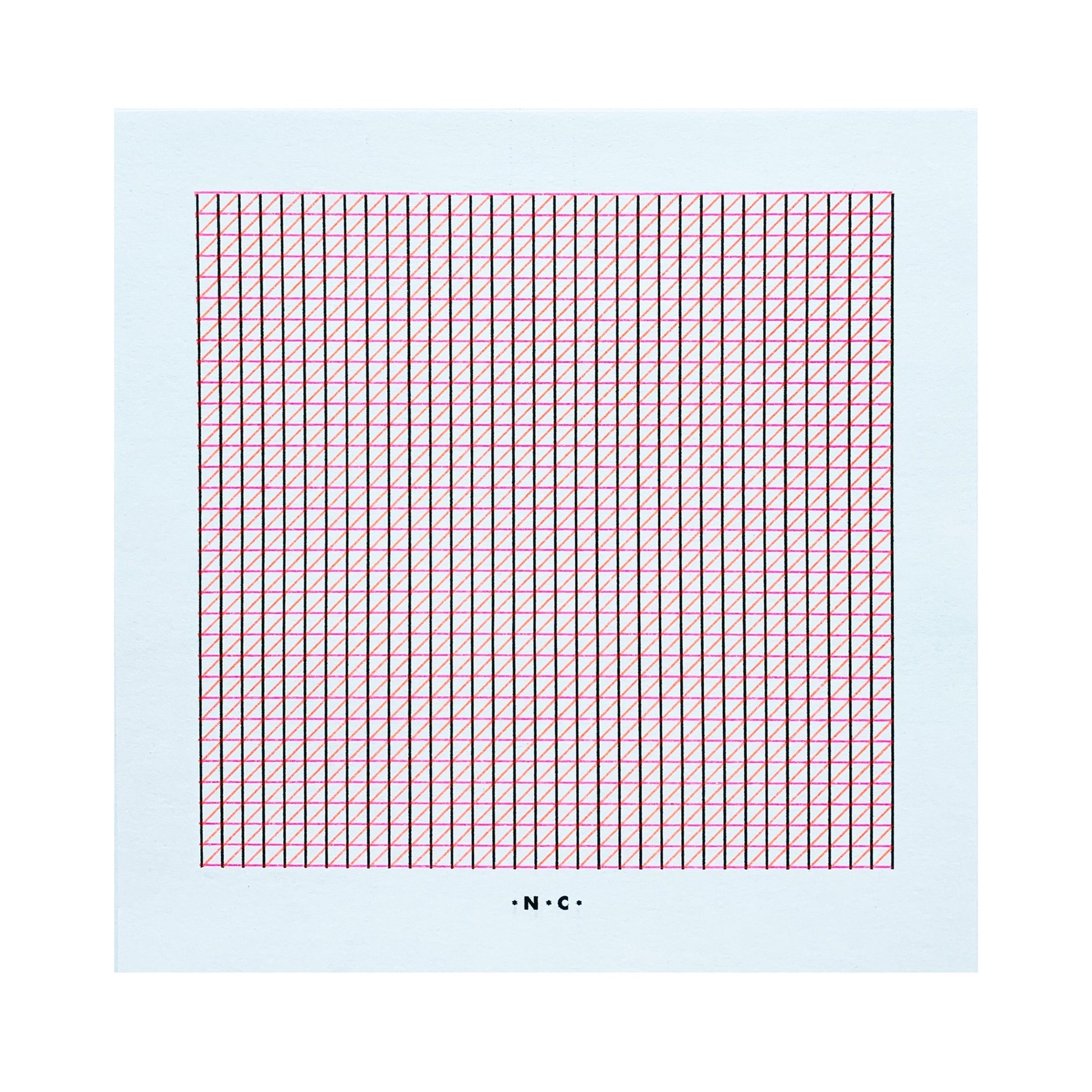 XYZ Moire - Square Risograph Print - Next Chapter Studio