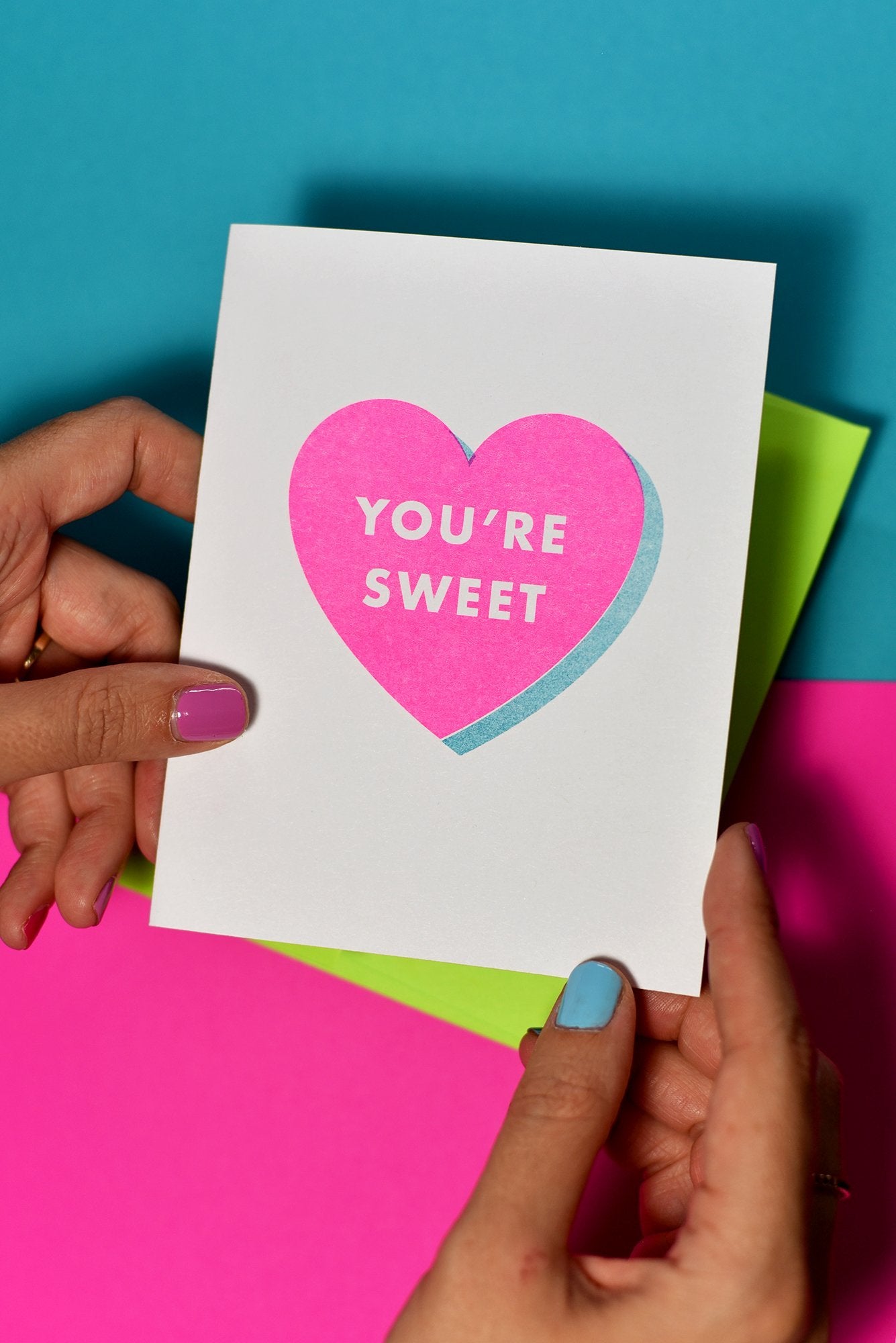 You're Sweet - Risograph Valentine's Day Card - Next Chapter Studio