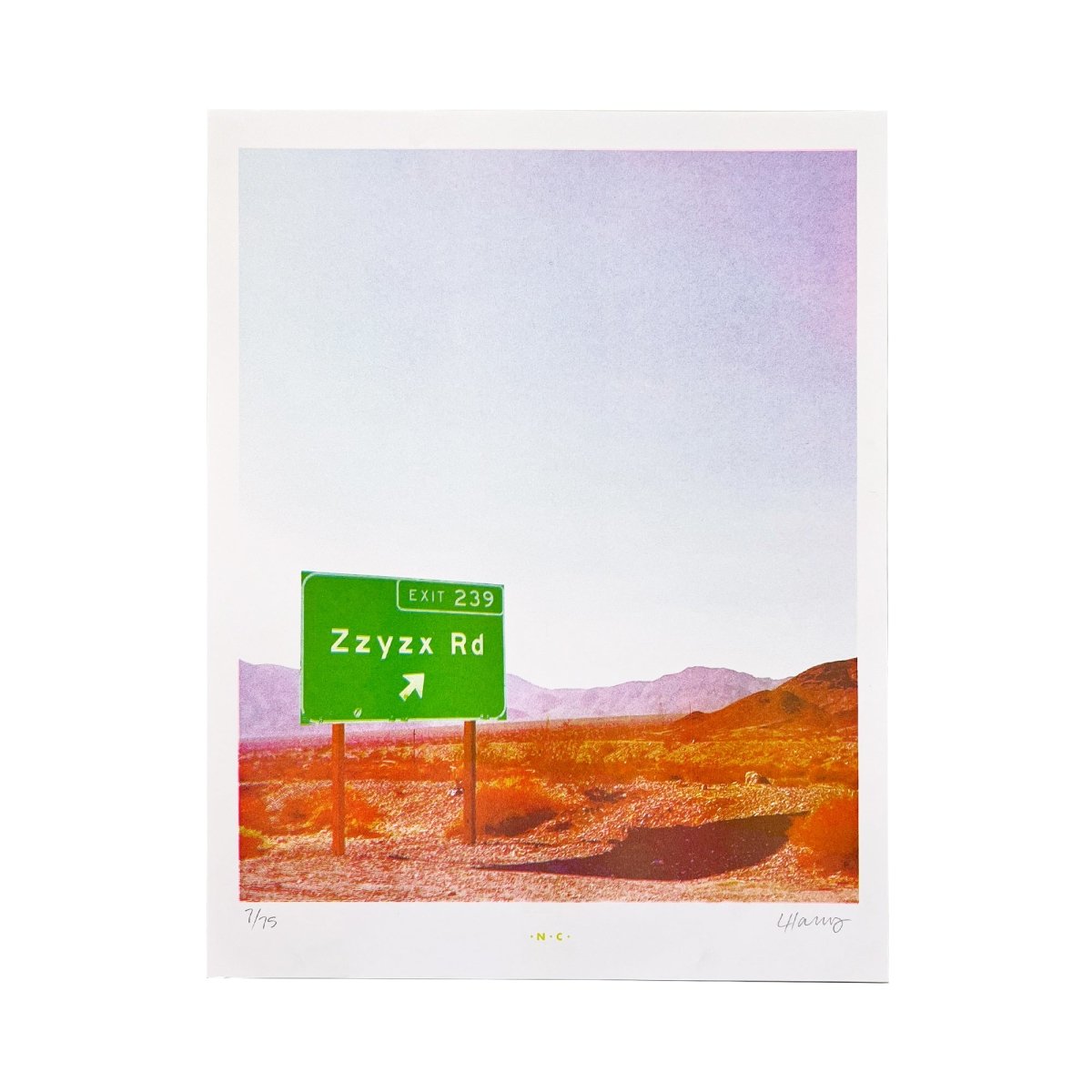 Zzyzx Road - Limited Edition Risograph Art Print